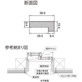 フェノバボードR20用見切り フクビ化学
