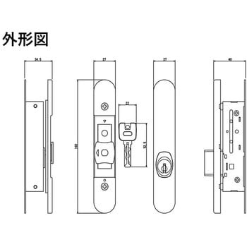 HD-100 万能型取替 玄関引戸錠 家研販売 1個 HD-100 - 【通販モノタロウ】