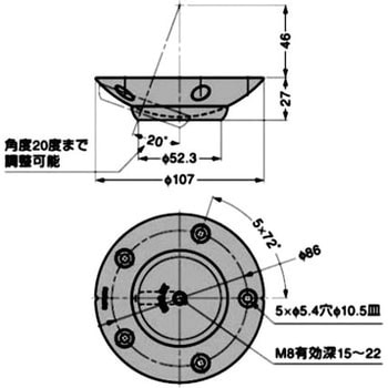 樹脂製テーブル脚角度調節コネクター LAMP(スガツネ)