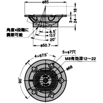 ステンレス鋼製テーブル脚角度調節コネクター LAMP(スガツネ)