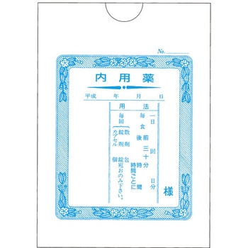 内用薬袋 タテ 16切 2062 175×125 100マイ 25-2502-00 HAKUAI(博愛社)