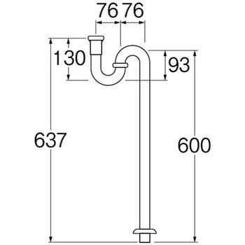 H7001-32 Sトラップ SANEI 金属製のパイプ径32用 - 【通販モノタロウ】