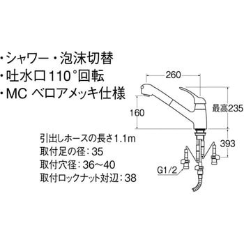 シングルワンホールスプレー混合栓 SANEI(旧:三栄水栓製作所)