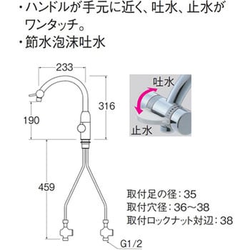 K88010V-13 サーモワンホール混合栓 1個 SANEI 【通販モノタロウ】