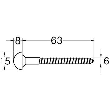 R43-1-5.8X63-W ステンレス化粧ビス 1個 SANEI 【通販サイトMonotaRO】