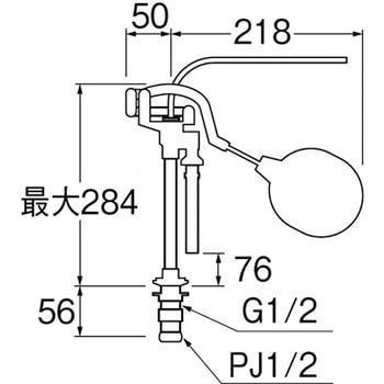 逆止付立形ロータンクボールタップ SANEI