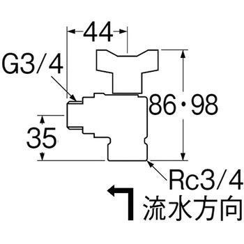 逆止付アングルボールバルブ SANEI(旧:三栄水栓製作所)