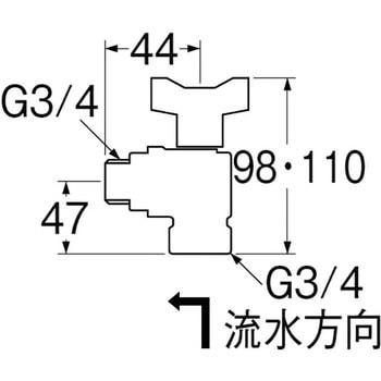 ナット付逆止付アングルボールバルブ SANEI(旧:三栄水栓製作所)