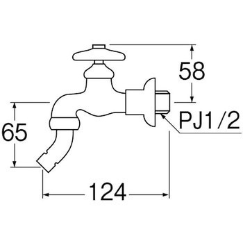 洗濯機用送り座水栓 SANEI