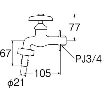 カップリング横水栓 SANEI(旧:三栄水栓製作所)