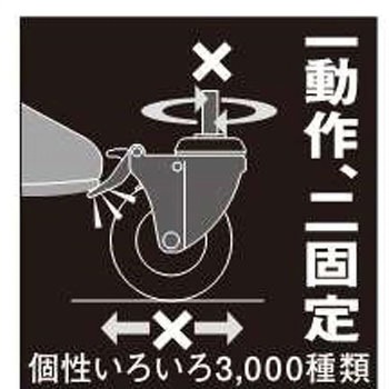 ハンマーキャスター 415MA・自在車(ゴム(B入)車)トータルロック付 ハンマーキャスター