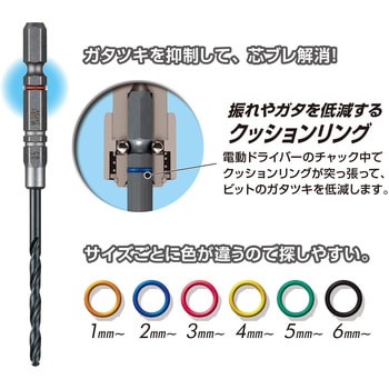 クッションドリル鉄工用 3本組み ベッセル