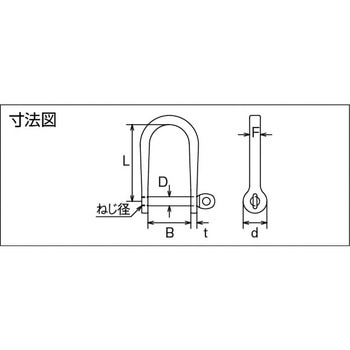 ビッグ半丸シャックル ステンレス製 水本機械製作所