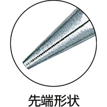 ラジオペンチ150mm(成形カバー/バネ/先端部ギザ/脱皮穴径1.2mm付) メリー