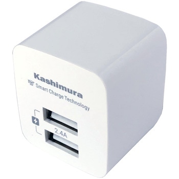 AC充電器2.4A  USB2P カシムラ