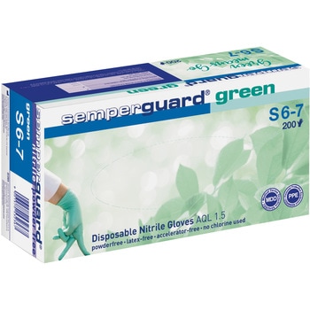 ニトリルゴム使い捨て手袋Green Semperit