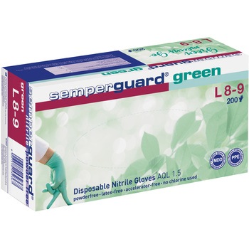 ニトリルゴム使い捨て手袋Green Semperit