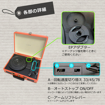 クラシカルレコードプレーヤー CICONIA