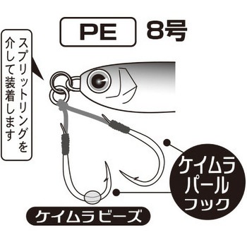 アシストフック SLJ グリーン皮付 GA-026 がまかつ Gamakatsu