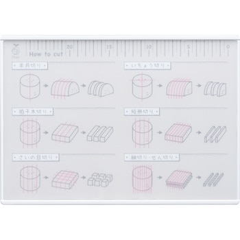切り方がわかるカッティングボード オークス