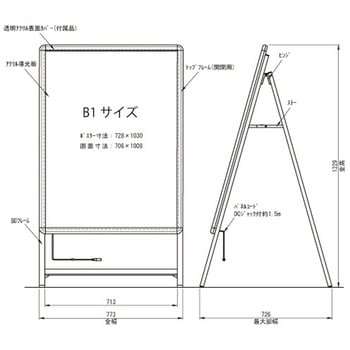 LEDパネルスタンド PG-A-LED (屋内用) シンエイ