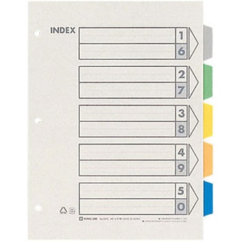 907L カラーインデックス 1冊(10組) キングジム 【通販モノタロウ】