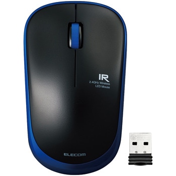 ワイヤレスマウス 無線 2.4GHz USB 3ボタン IR LED 省電力 シンメトリーデザイン PS5 エレコム