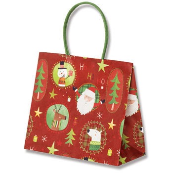 24 11 クリスマス手提げ紙袋 スムースバッグ Xmワッペン 1パック 25枚 Heiko 通販サイトmonotaro