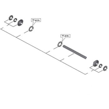 Y4SK98010 ハブ軸組立品(軸長108mm / 玉間100mm) 1個 SHIMANO(シマノ