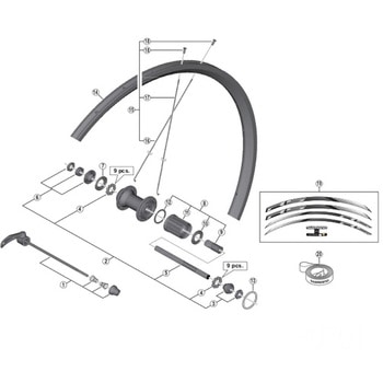 WH-R501 クイッククミ 163mm ブラック SHIMANO(シマノ)