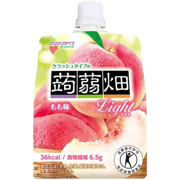クラッシュタイプの蒟蒻畑ライト もも味 マンナンライフ