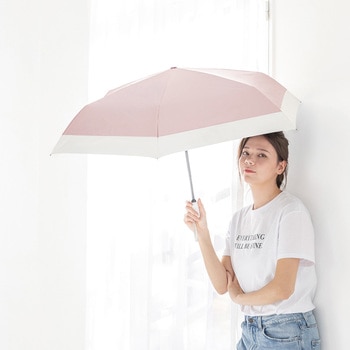 UVバイカラー 晴雨兼用自動開閉折りたたみ傘 ナチュラルベーシック