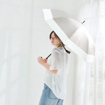 UVペールバイカラー 晴雨兼用長傘 ナチュラルベーシック