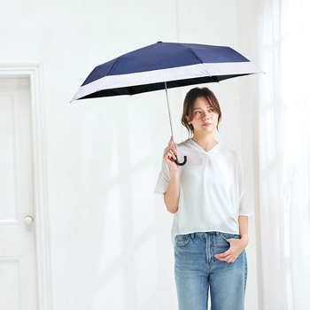 UVペールバイカラー折 晴雨兼用折りたたみ傘 ナチュラルベーシック