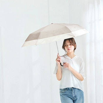UVペールバイカラー折 晴雨兼用折りたたみ傘 ナチュラルベーシック