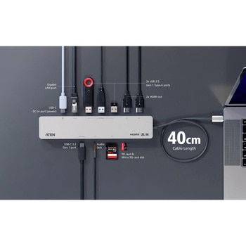 USB-C マルチポート ドッキングステーション(100W電源パススルー対応) ATEN