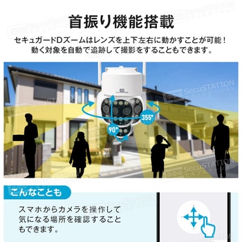 SecuSTATION 光学ズームパンチルト防犯カメラ 【セキュガードDズーム】 SecuSTATION