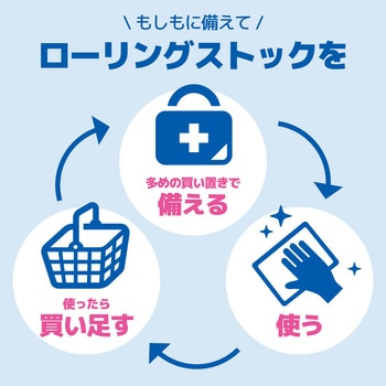除菌できるアルコールタオルウイルス除去用ボトル つめかえ用70枚×3P エリエール