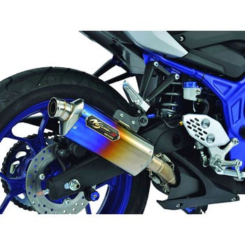 M2チタン スリップオン チタンテールパイプ/チタンサイレンサー ブルーグラデ NOJIMA ENGINEERING