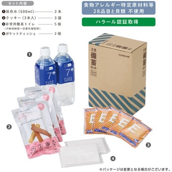 災害備蓄セットⅡ(1日分)コンパクト キングジム