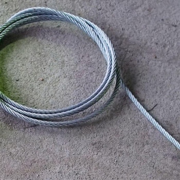メッキ足くくり罠用 ワイヤロープ Φ6mm 6×19 イノホイ