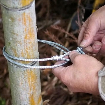 メッキ足くくり罠用 ワイヤロープ Φ6mm 6×19 イノホイ