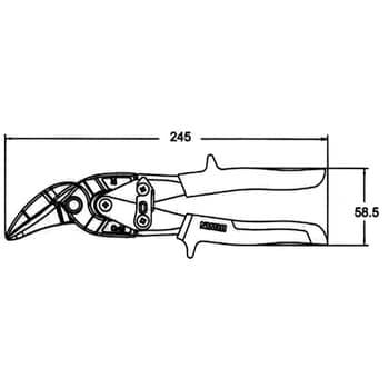 スニップ オフセット直線切り IRWIN 板金鋏/金切ハサミ 【通販モノタロウ】