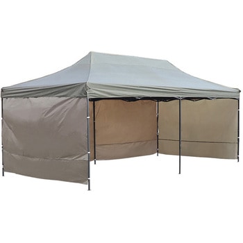 横幕付きワンタッチタープテント 3x6m サイドシート3枚 SIS