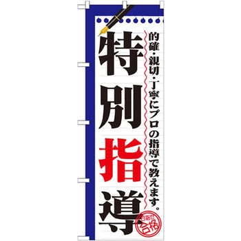 のぼり 特別指導 的確・親切・丁寧にプロの指導で教えます。 P・O・Pプロダクツ