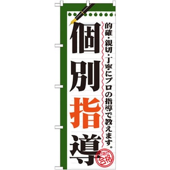 のぼり 個別指導 的確・親切・丁寧にプロの指導で教えます。 P・O・Pプロダクツ