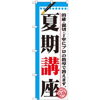 のぼり 夏期講座 的確・親切・丁寧にプロの指導で教えます。 P・O・Pプロダクツ