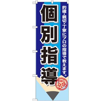 のぼり 個別指導 的確・親切・丁寧にプロの指導で教えます。 P・O・Pプロダクツ