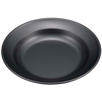 メタリックブラックコート 丸型カレー皿 UH-0061 CAPTAIN STAG
