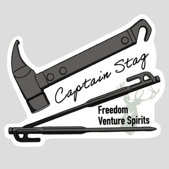 CSデザインステッカー(ハンマー&ペグ)73×60mm CAPTAIN STAG